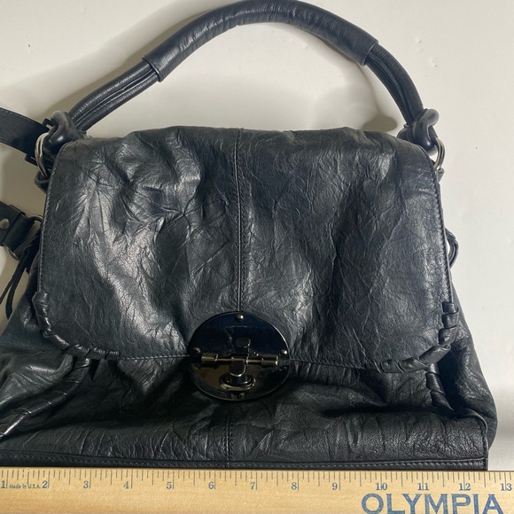 Camilla Alves Black Leather Converse Crossbody Handbag EUC - Picture 9 of 14